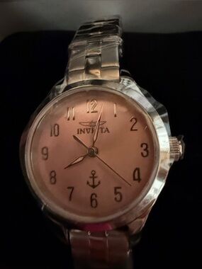 Invicta Pink Rose Gold Dial Stainless Bracelet Watch